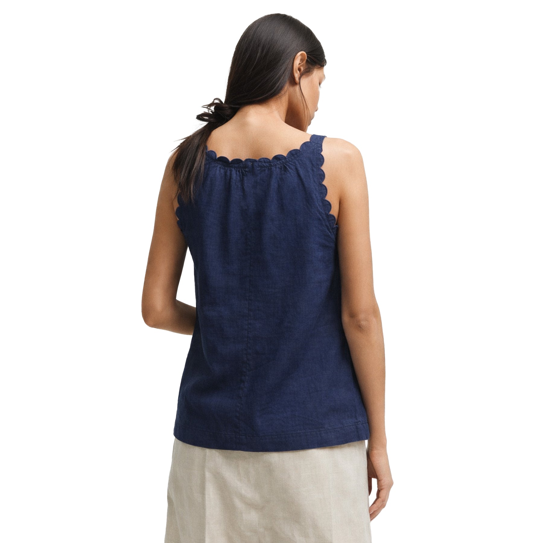 Melissa Nepton Short Sleeve Linen Top