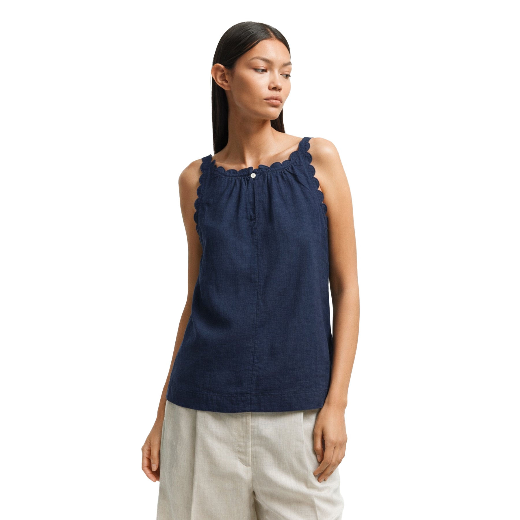 Melissa Nepton Short Sleeve Linen Top
