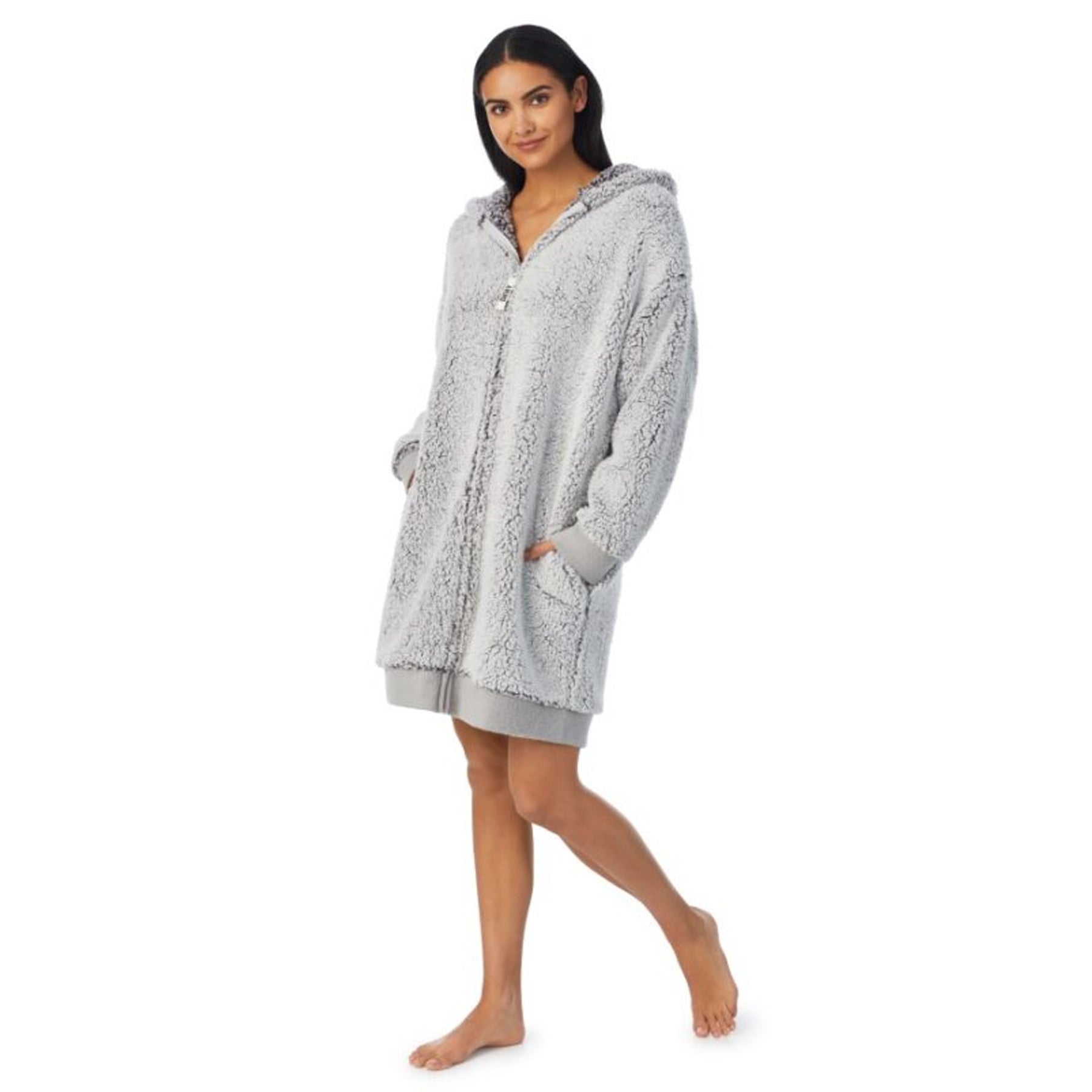 DKNY Feeling It Hooded Zip Robe