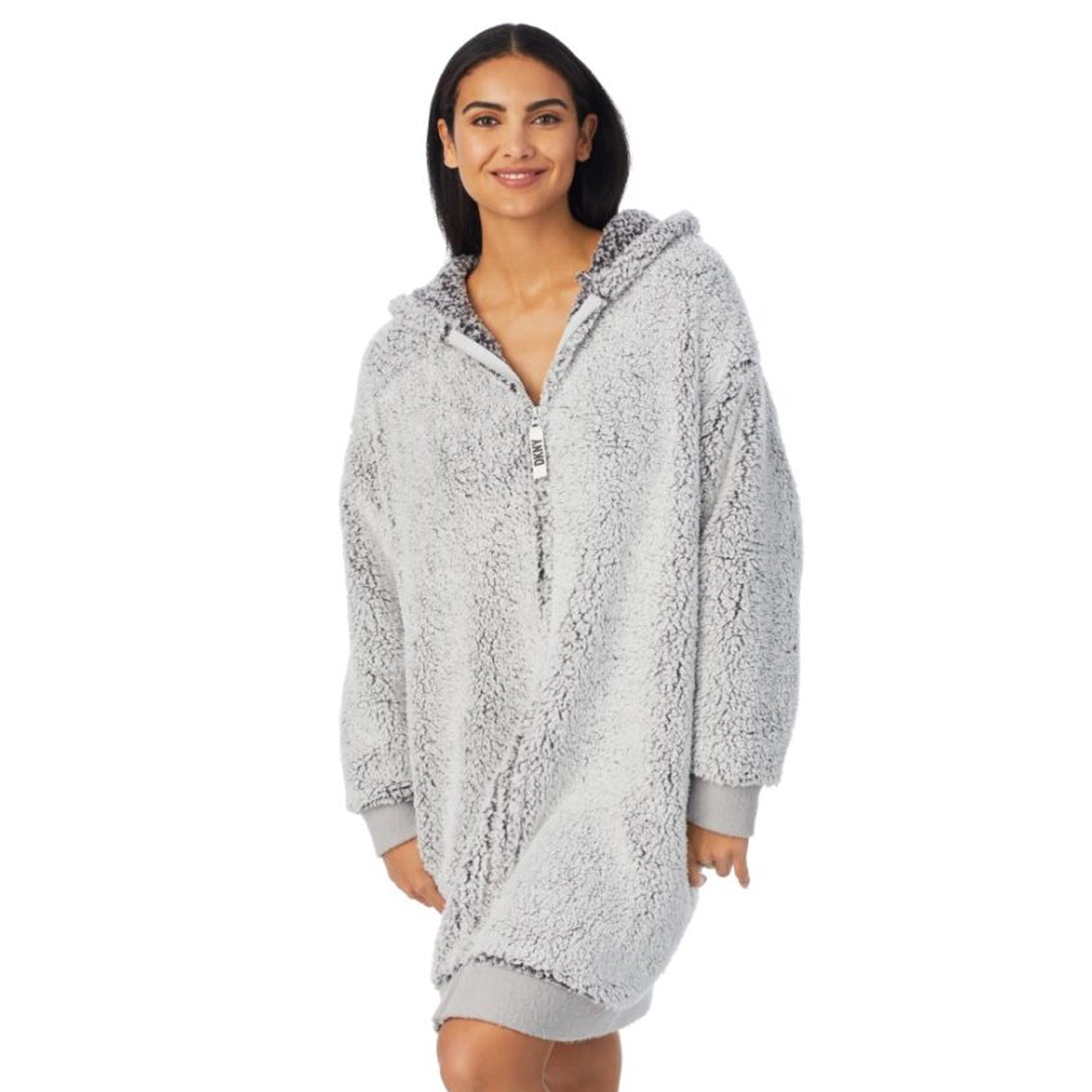 DKNY Feeling It Hooded Zip Robe