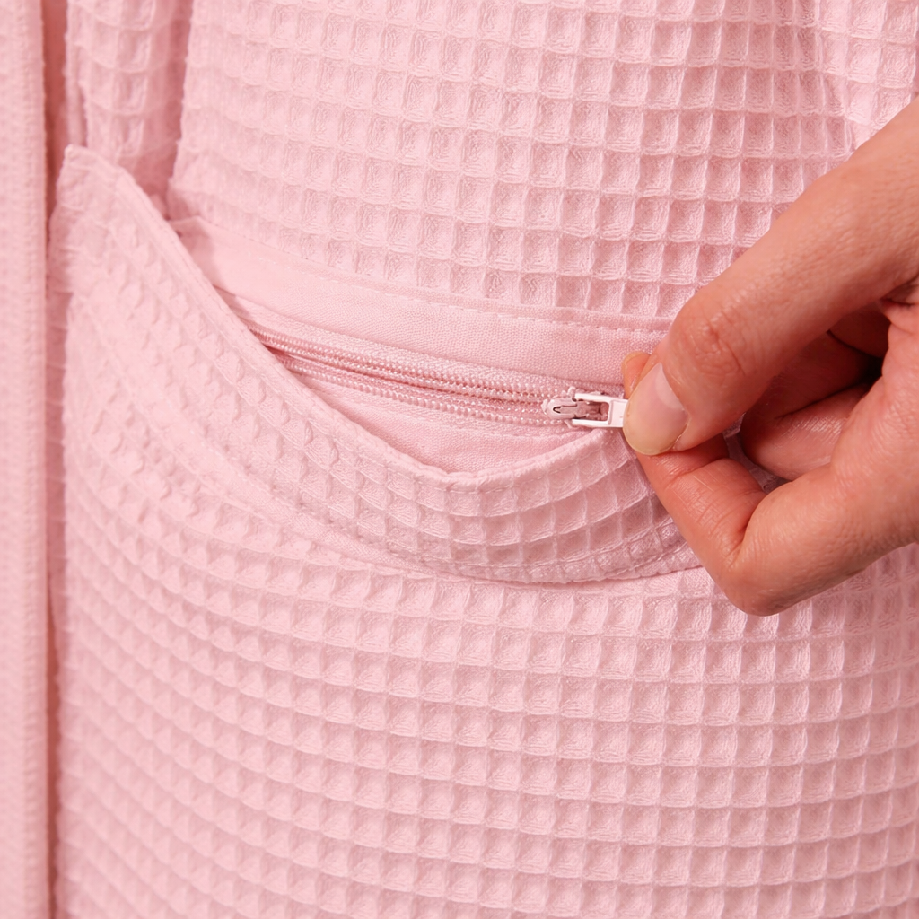 Morgenstern Sascha Unisex Cotton Waffle Short Wrap Robe