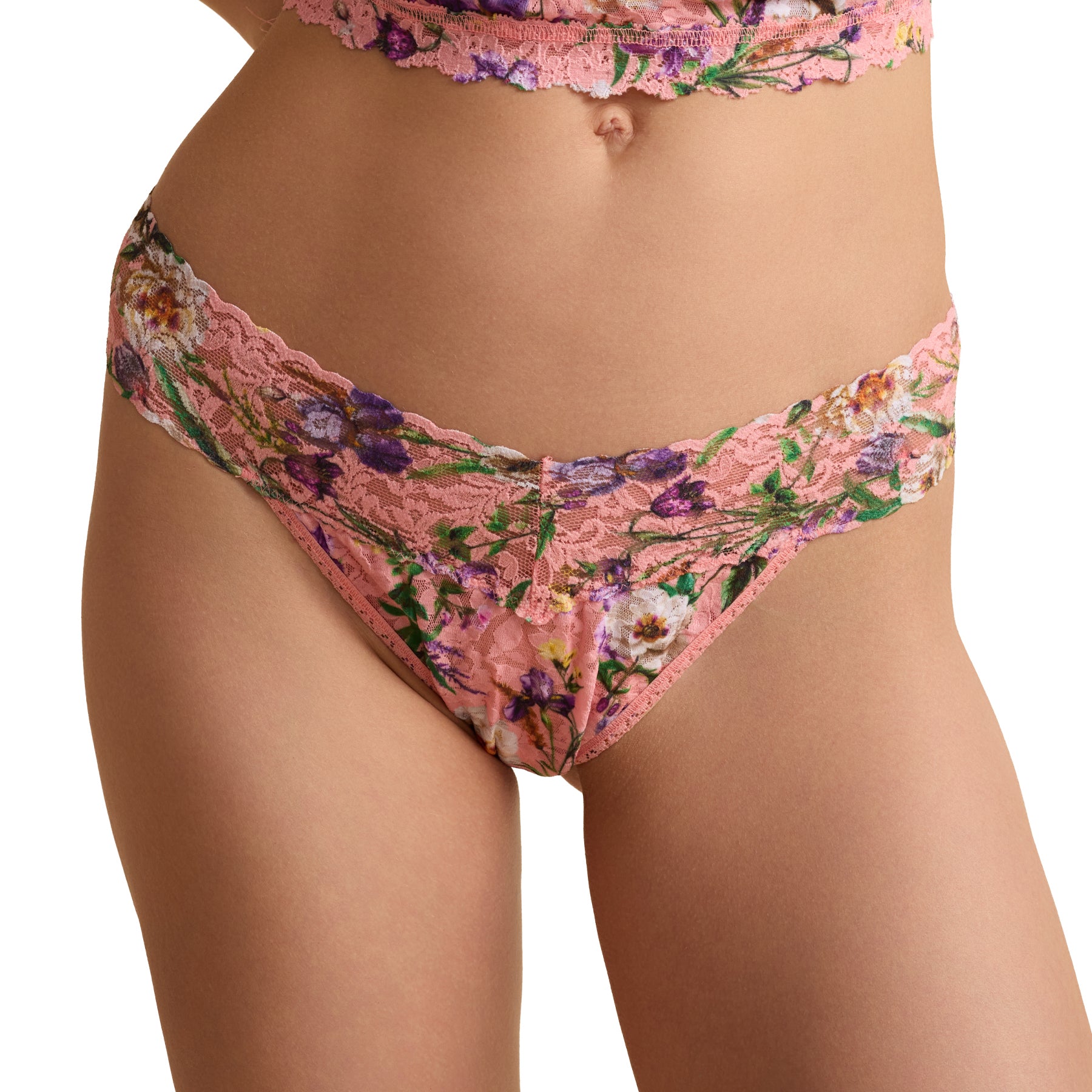 Hanky Panky Printed Lace Low Rise Thong