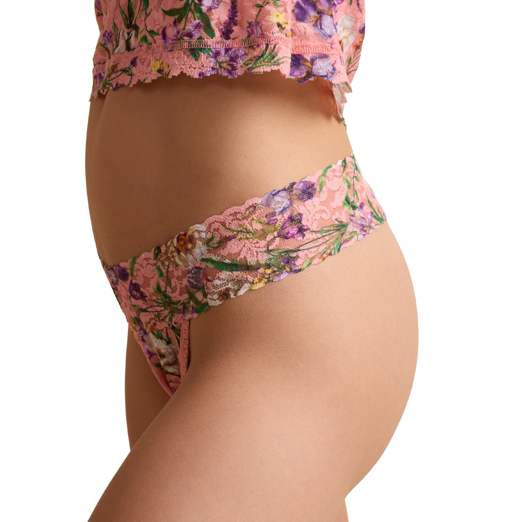 Hanky Panky Printed Lace Low Rise Thong