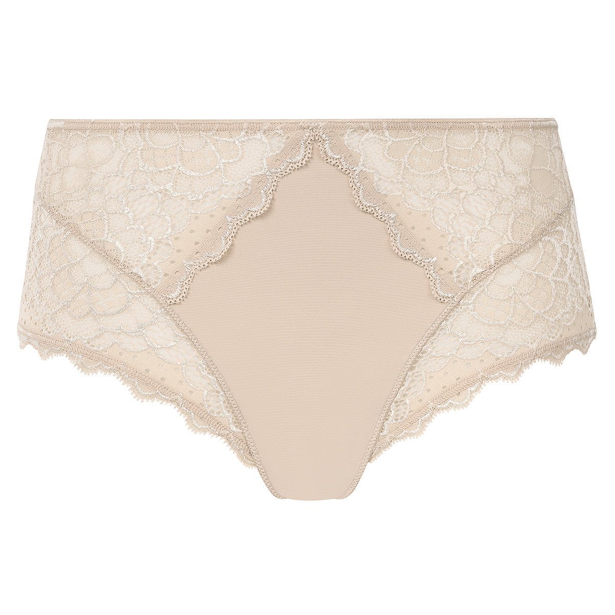 Simone Perele Caresse Control Brief in nude peau rose. Front view without model.