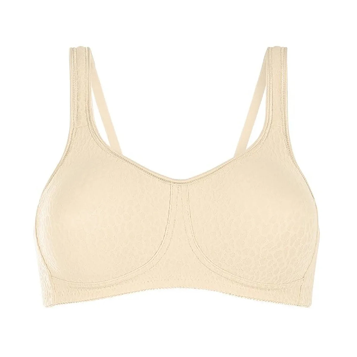 Amoena wireless bra Mona in champagne ivory front view no model