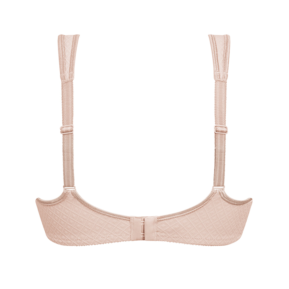 Amoena wireless mastectomy bra Mira in light taupe rear view no model