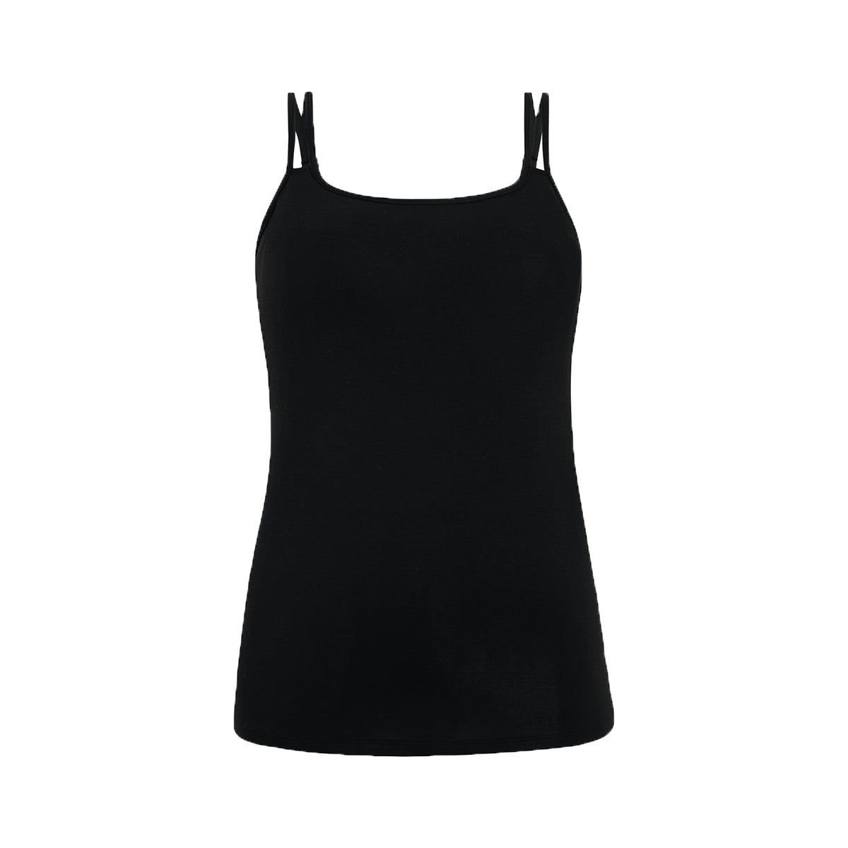 Amoena Valletta cami in black shelf bra built-in bra mastectomy clothing lingerie canada linea intima toronto valetta tank