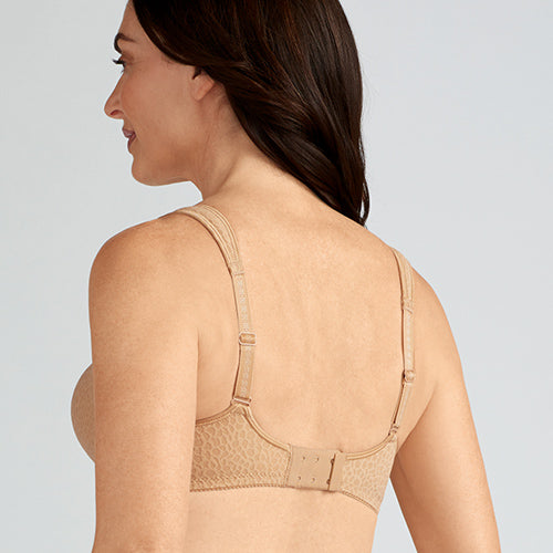 Amoena wireless bra Mona in nude rear view on model