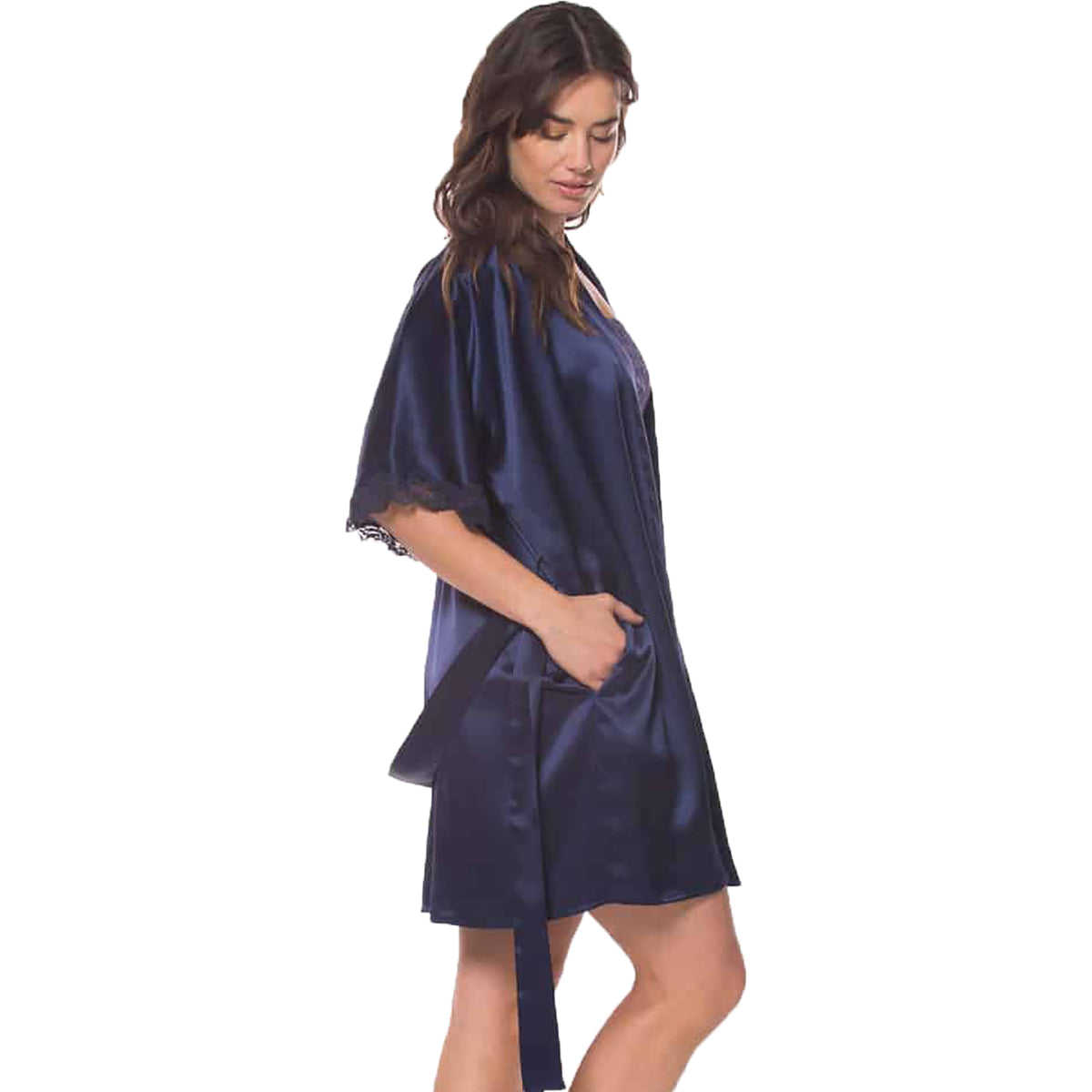 Christine Silk Boudoir Short Robe