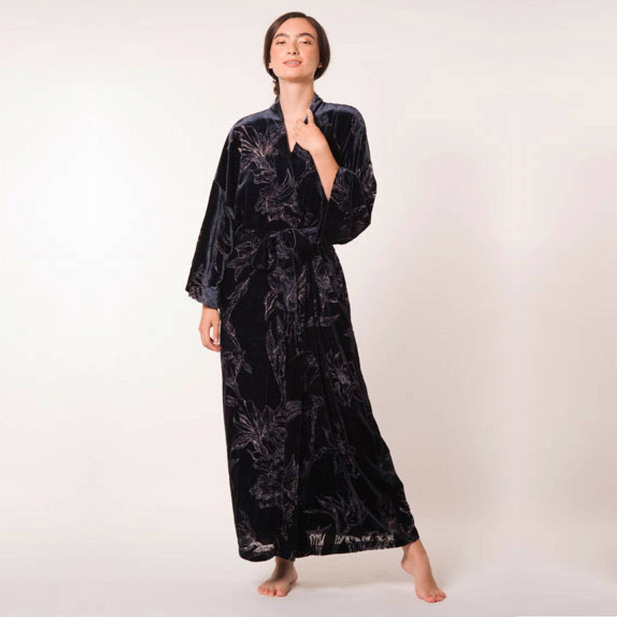 Christine Silk Faberge Long Robe