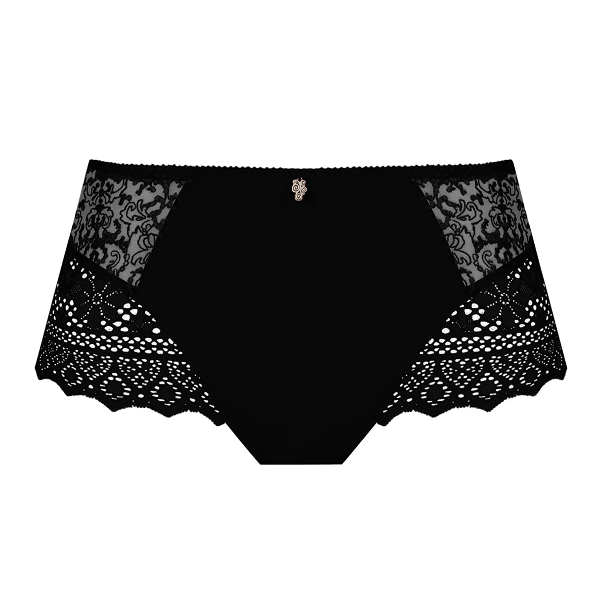 Empreinte cassiopee lace brief in black panty french lingerie canada linea intima