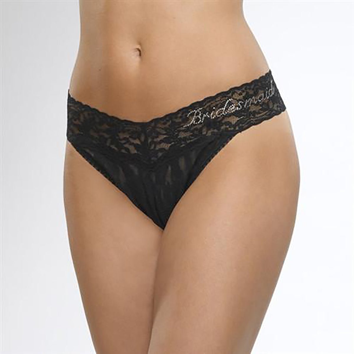 Hanky Panky Lace "Bridesmaid" Original Rise Thong 481131 in Black