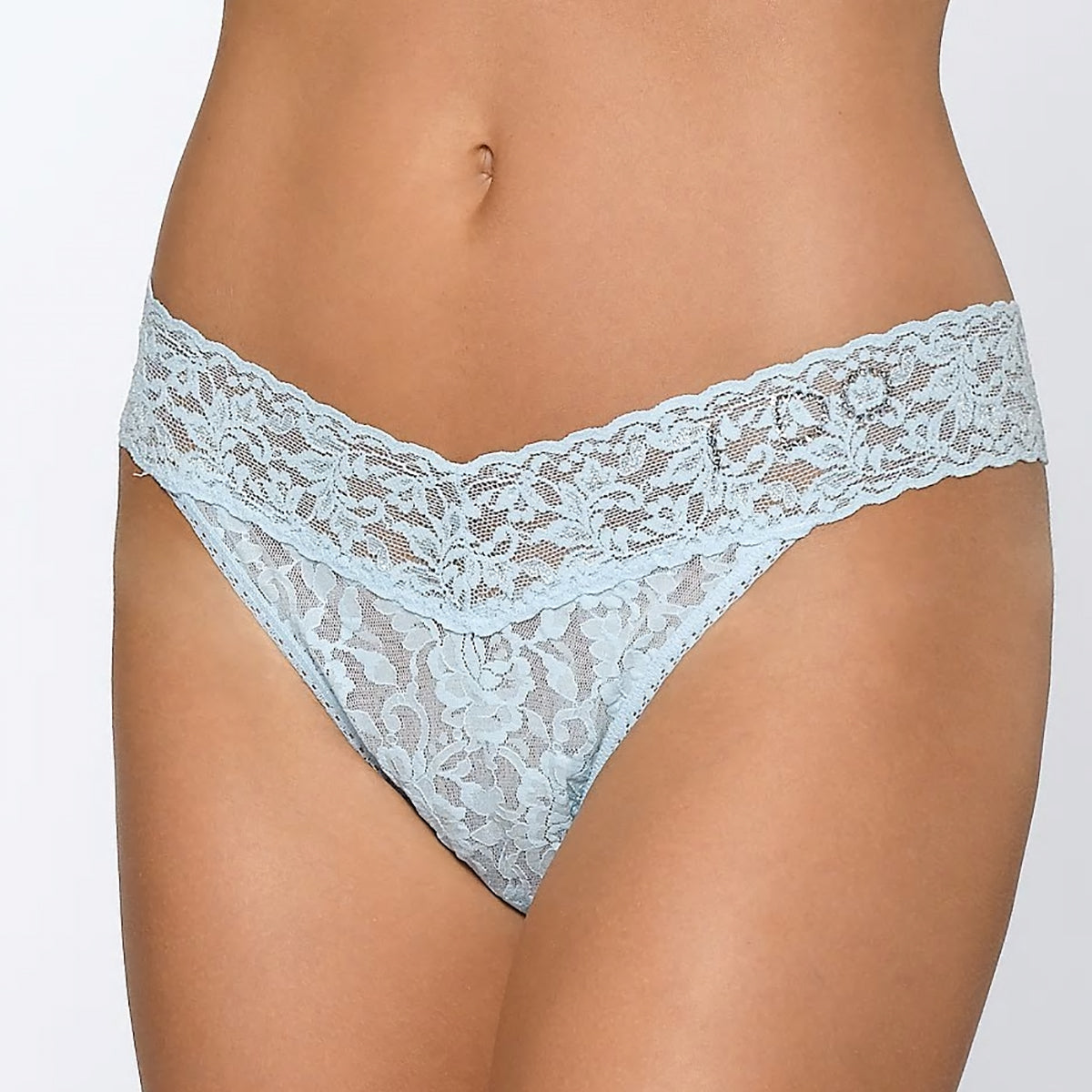 Hanky Panky "I DO" Lace Original Rise Thong Bridal 6511 in Blue