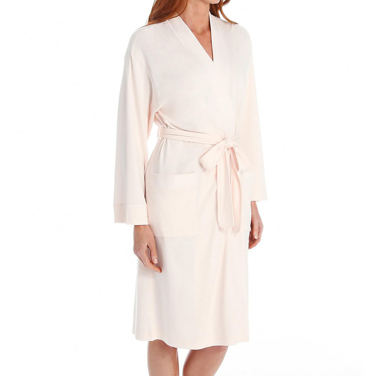 P-Jamas Butterknits short robe in pink p.jamas 345660 cotton robe lingerie canada linea intima toronto