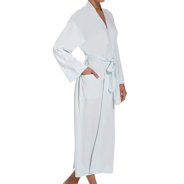 P-Jamas Butterknits long robe in blue p.jamas 355660 cotton lingerie canada linea intima toronto