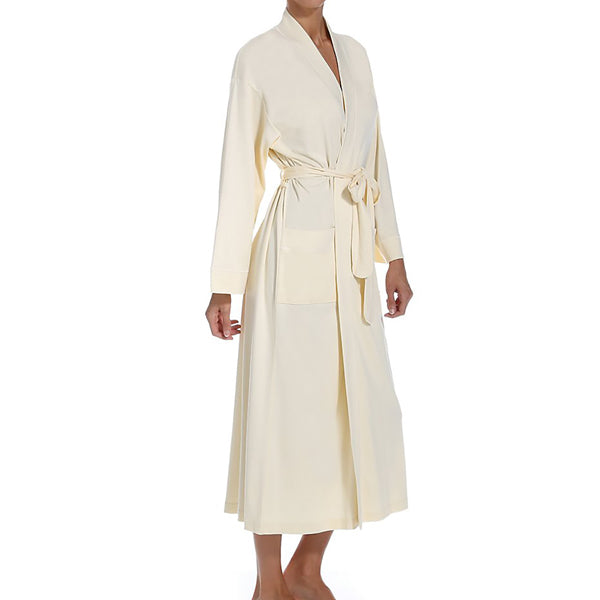 P-Jamas Butterknits long robe in yellow banana p.jamas 355660 cotton lingerie canada linea intima toronto