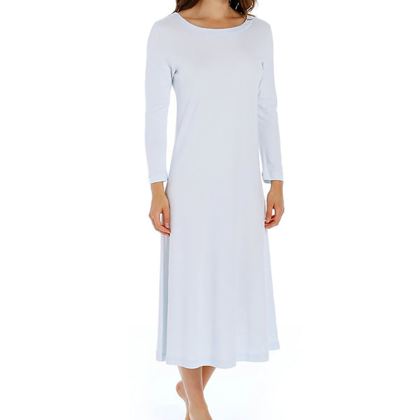 P-Jamas Butterknits Long sleeve Nightgown in blue p.jamas cotton nightie 386660 lingerie canada linea intima toronto