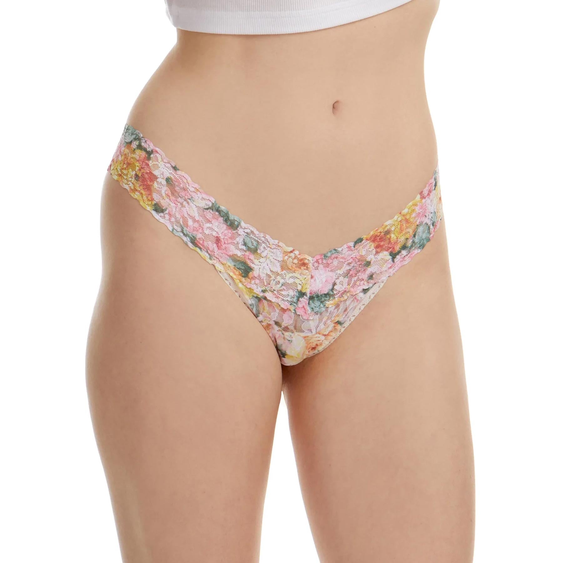 Hanky Panky Printed Lace Low Rise Thong