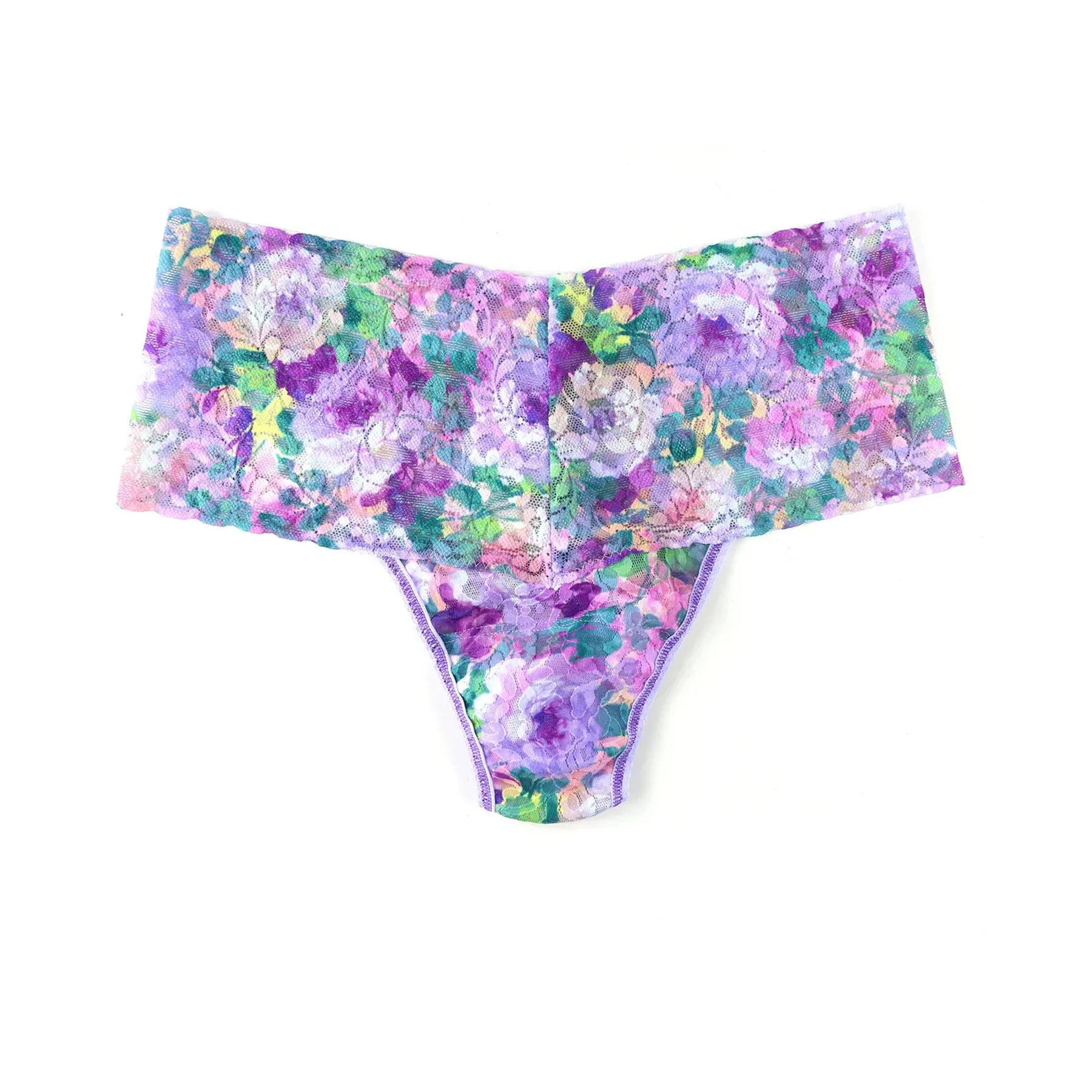 Hanky Panky Printed Lace Retro Rise Thong