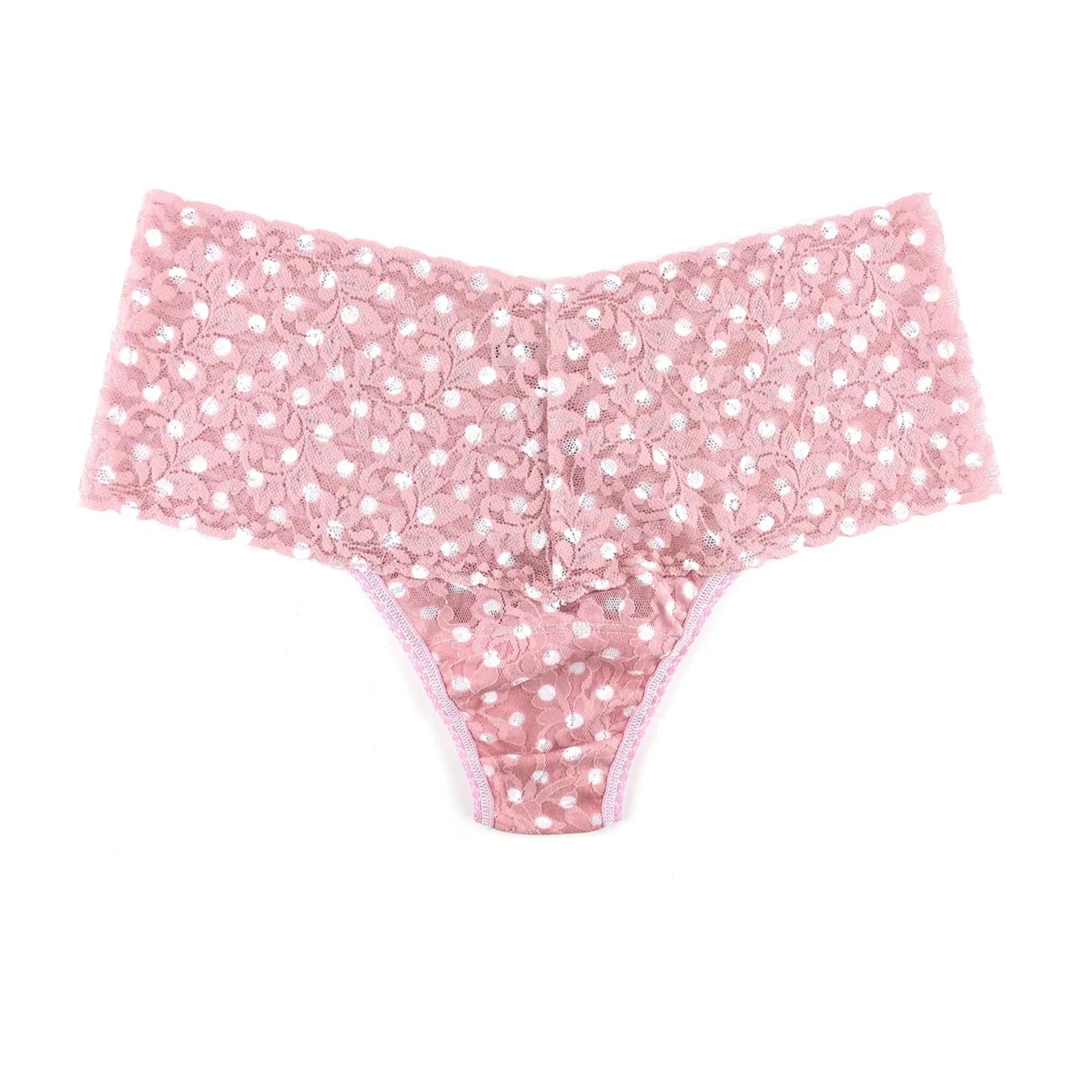 Hanky Panky Printed Lace Retro Rise Thong