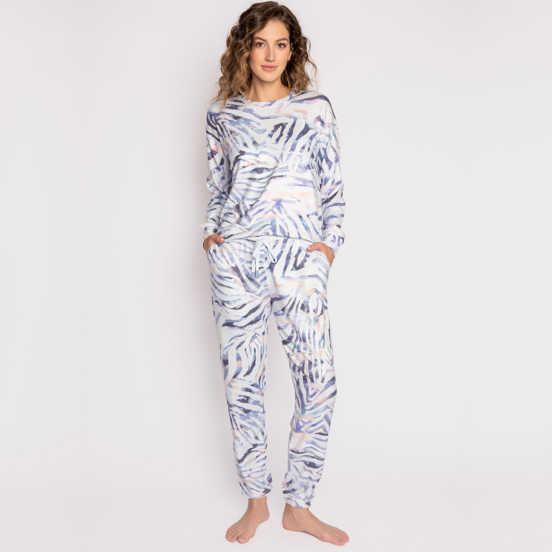 PJ Salvage Peachy Party Zebra Lounger Set