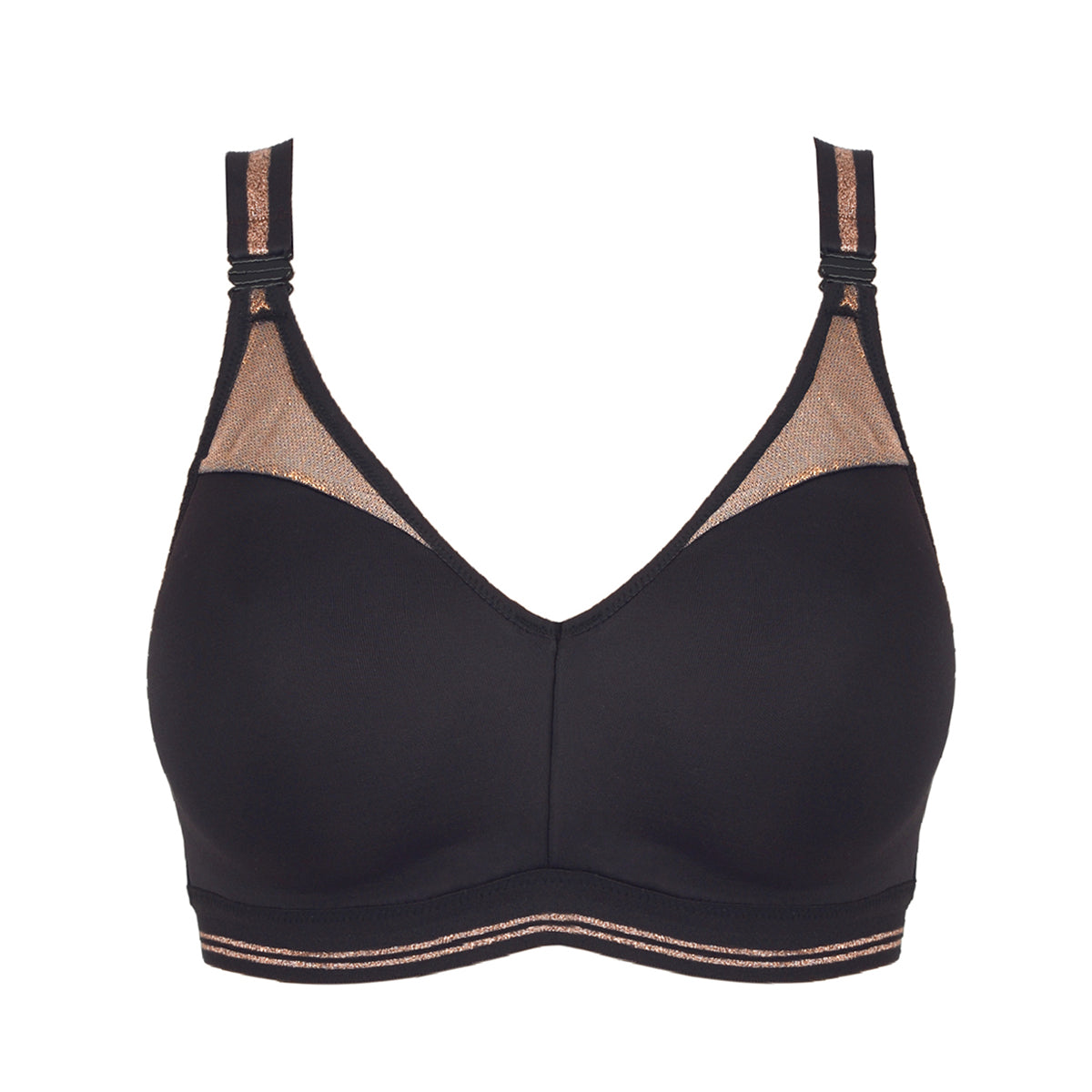 Empreinte Initiale Sports Bra in Grey Intense 07200 gris french lingerie canada linea intima in-pulse