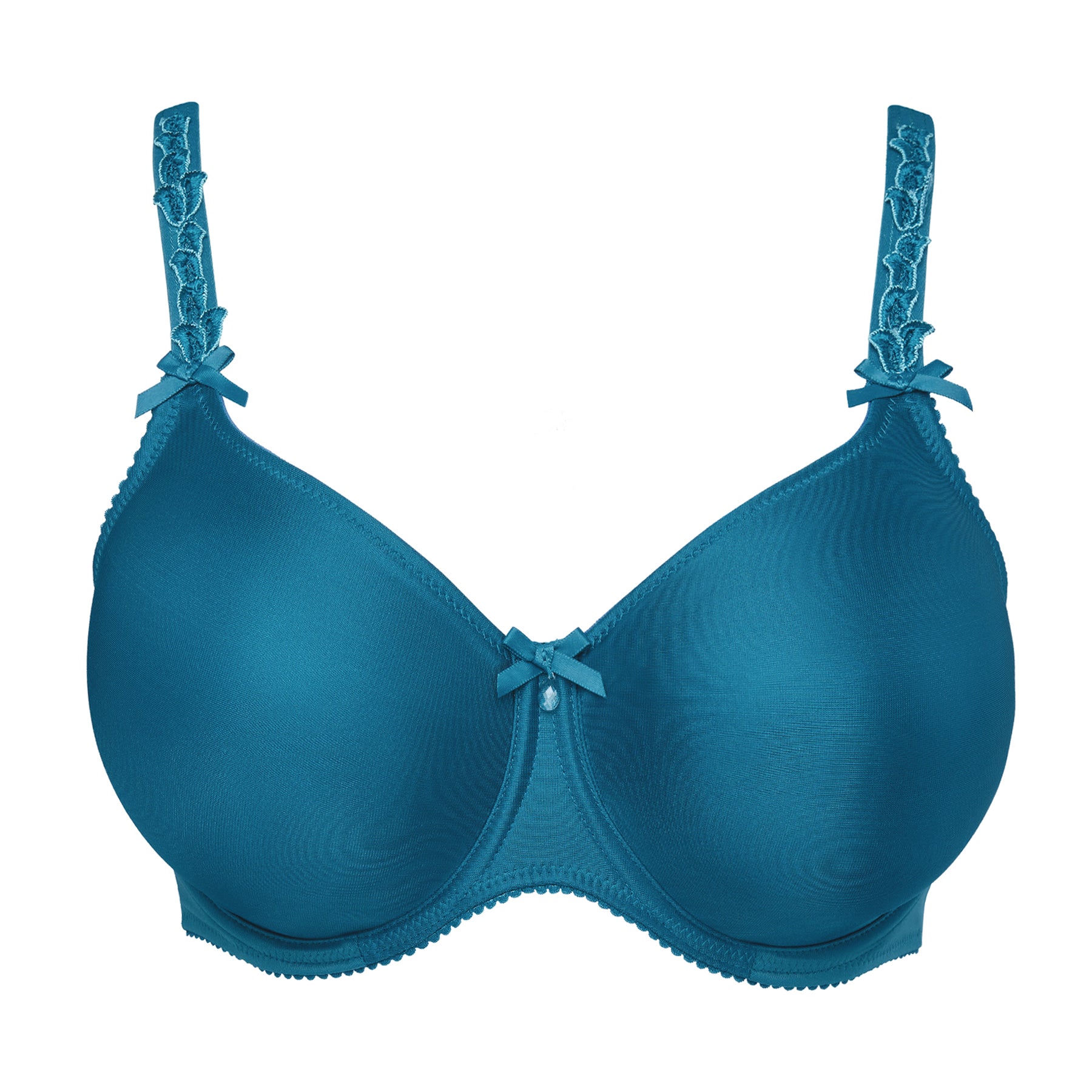 PrimaDonna Seamless Deauville seamless full cup underwire bra in Peacock blue, front product image
