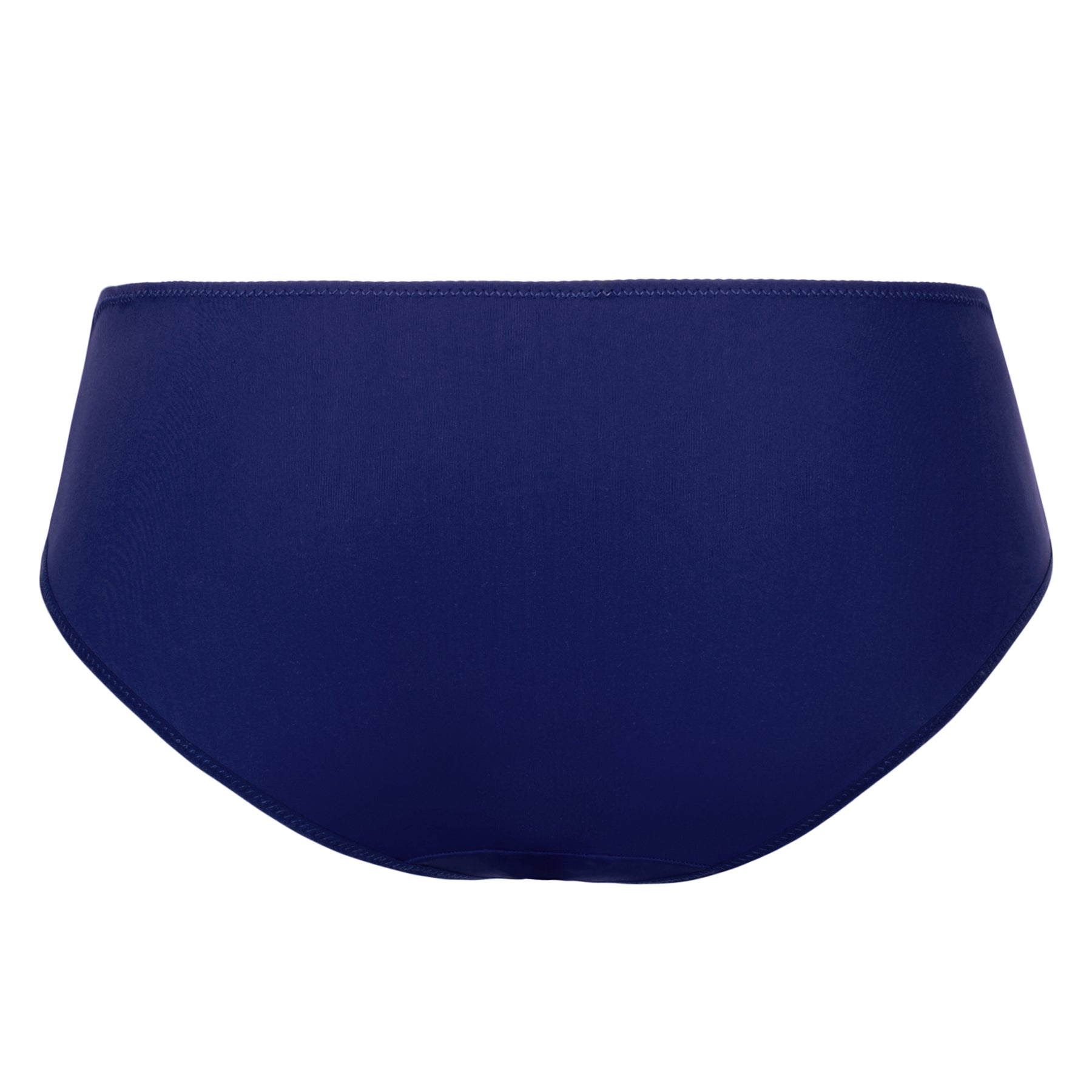 Back view of Empreinte Infinity sapphire blue bikini showcasing smooth full coverage and a seamless comfortable finish.