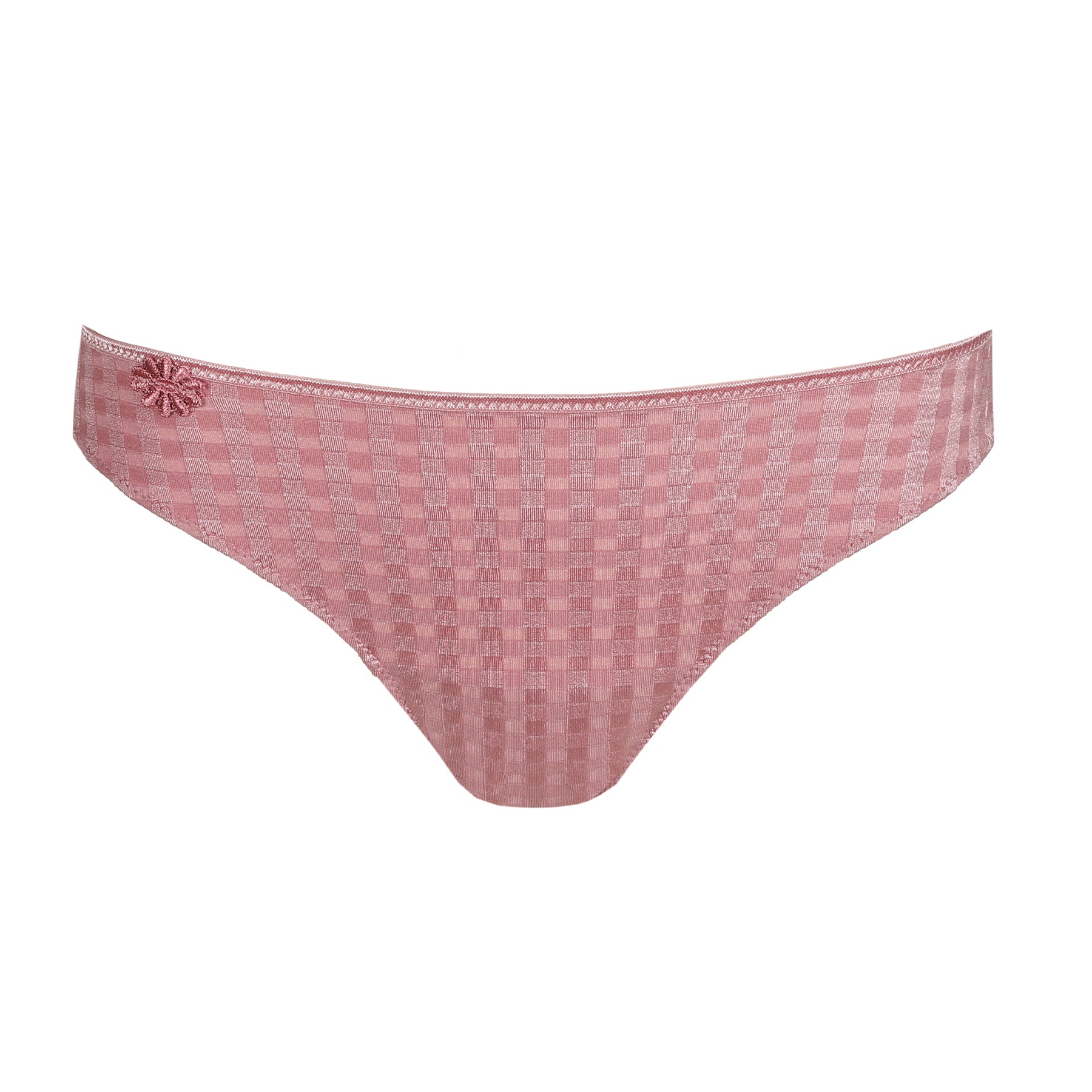 Pink bikini brief on the white background