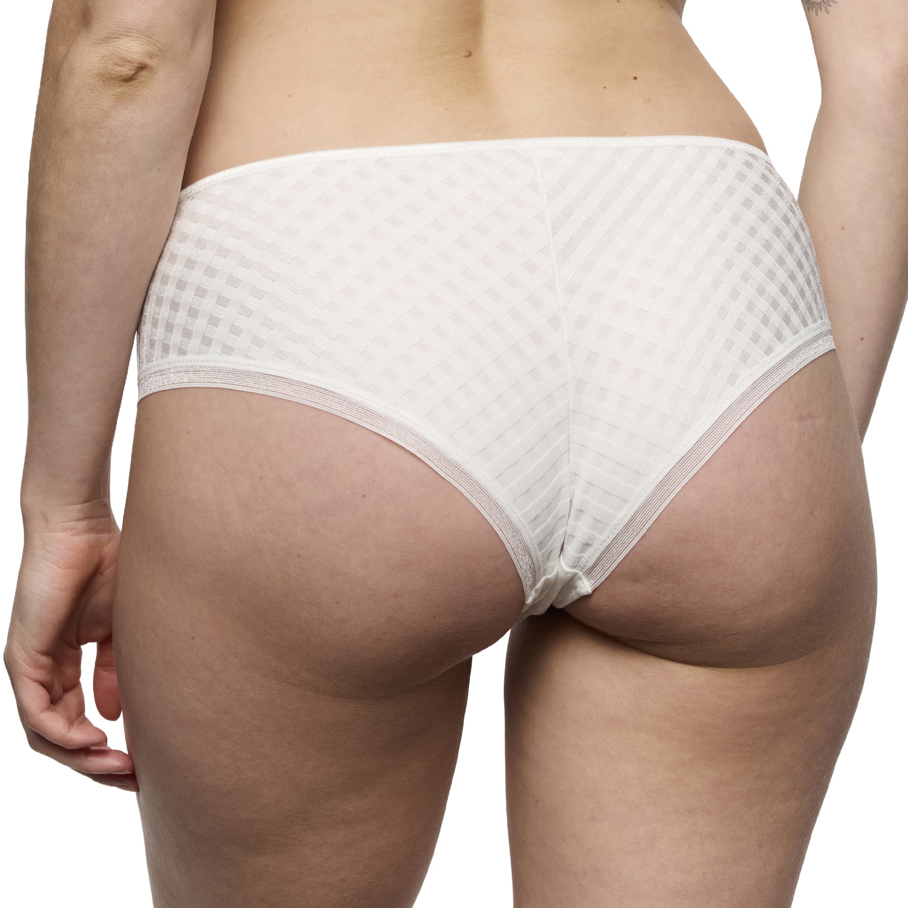 Back view of ivory briefs showing a smooth finish, comfortable coverage, and softly textured fabric.