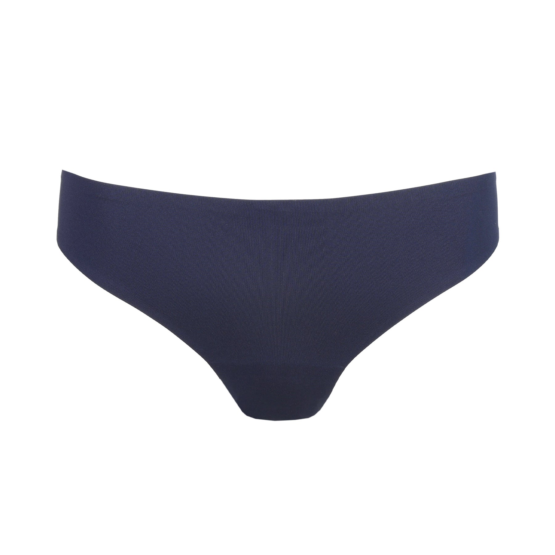Soft Stretch Rio Brief in Navy with clean-cut edges, smooth seamless construction, and a no-show finish under clothing.