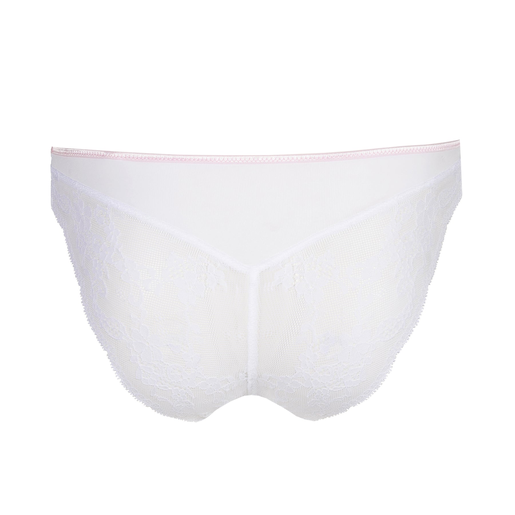 Flat-lay back view of the same panty, displaying the lace coverage and seamless design.