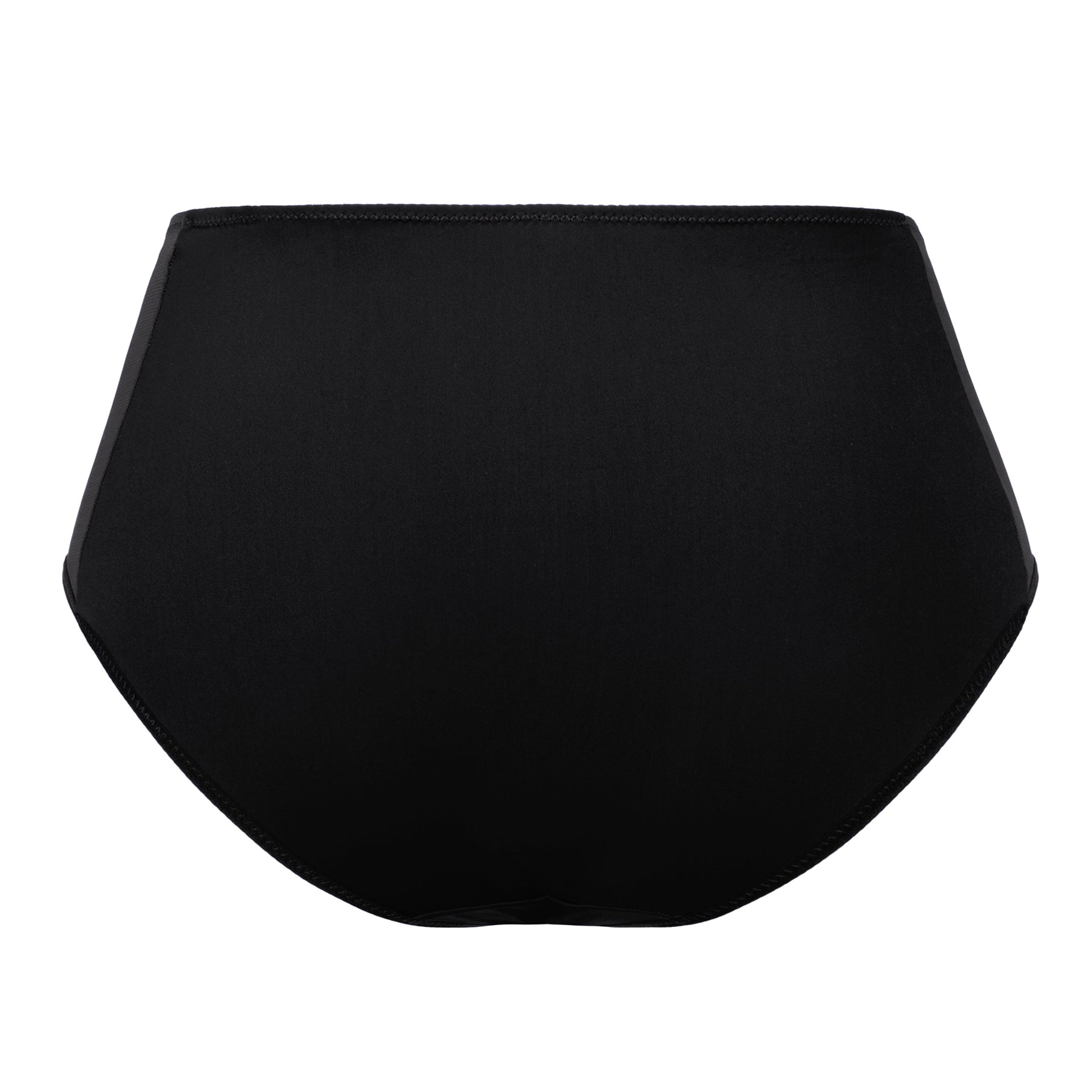 Back view of black Empreinte Infinity full brief highlighting smooth fabric, full coverage, and refined finish.