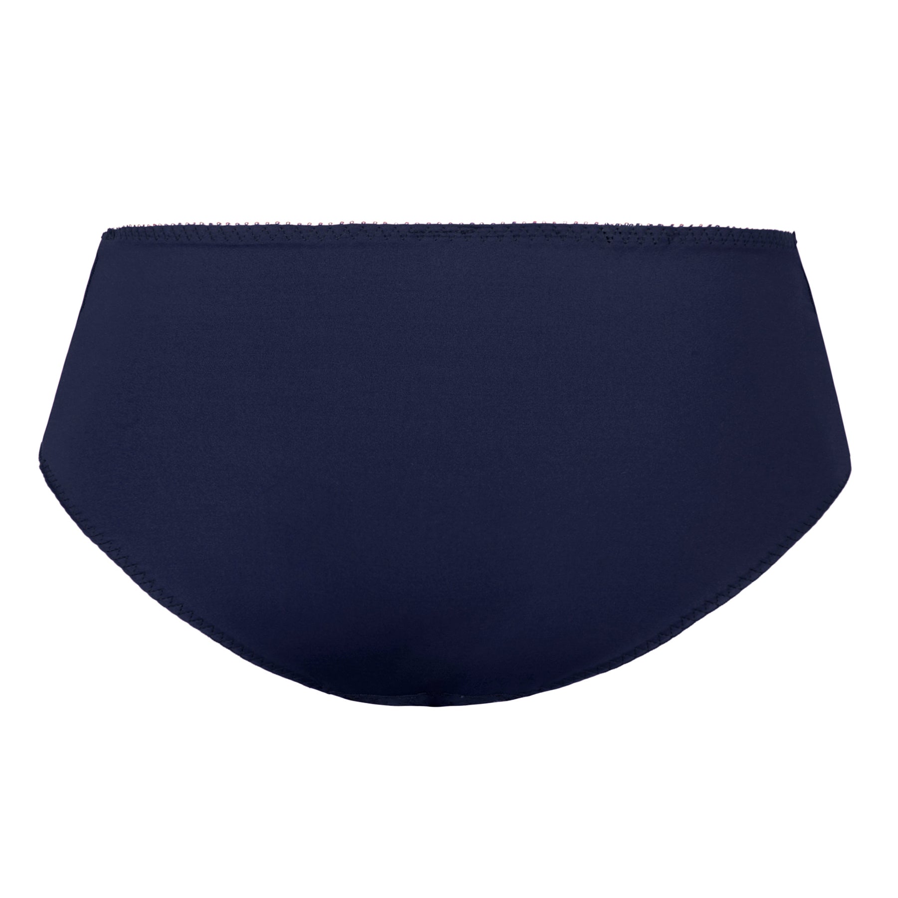 Back product view of the Empreinte Clea High-Waist Brief in Mystic Blue with smooth full-coverage fabric.