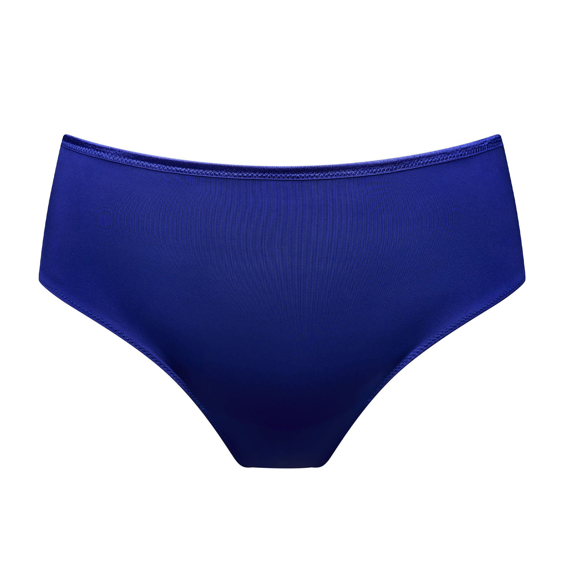 Front product view of the Crazy Blue basic brief with smooth microfiber and a clean, seamless-looking finish.