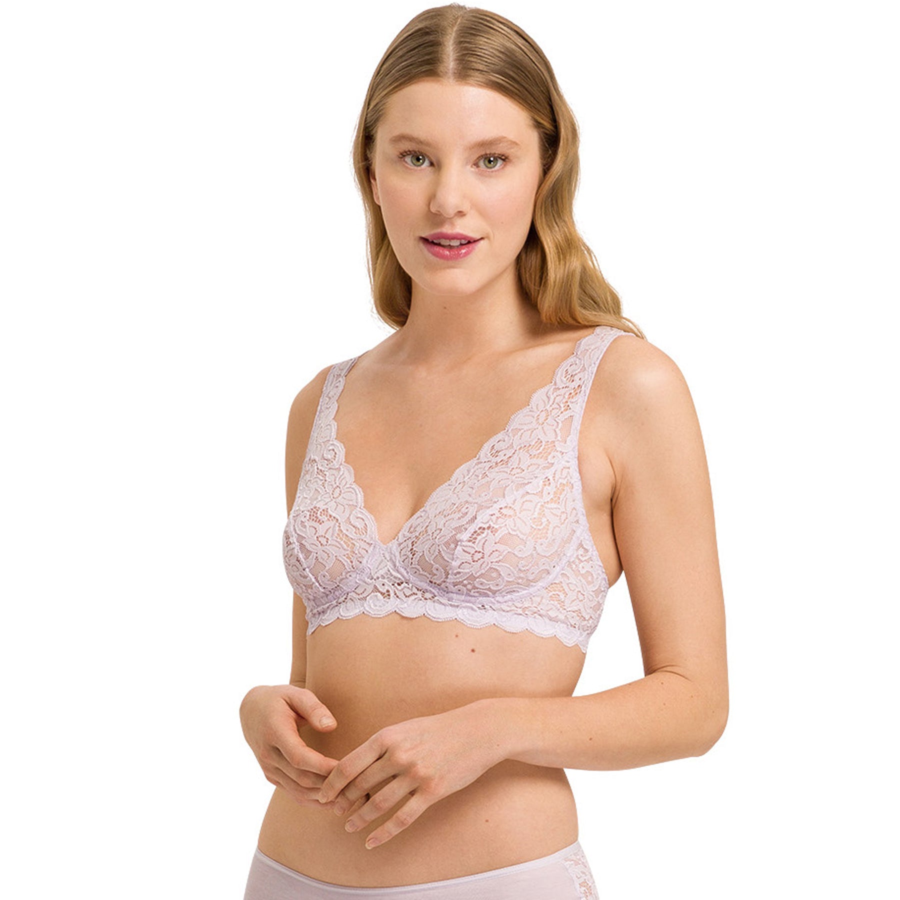 Anita Essentials Lace Lightly Padded Bralette (5400)- Rosewood