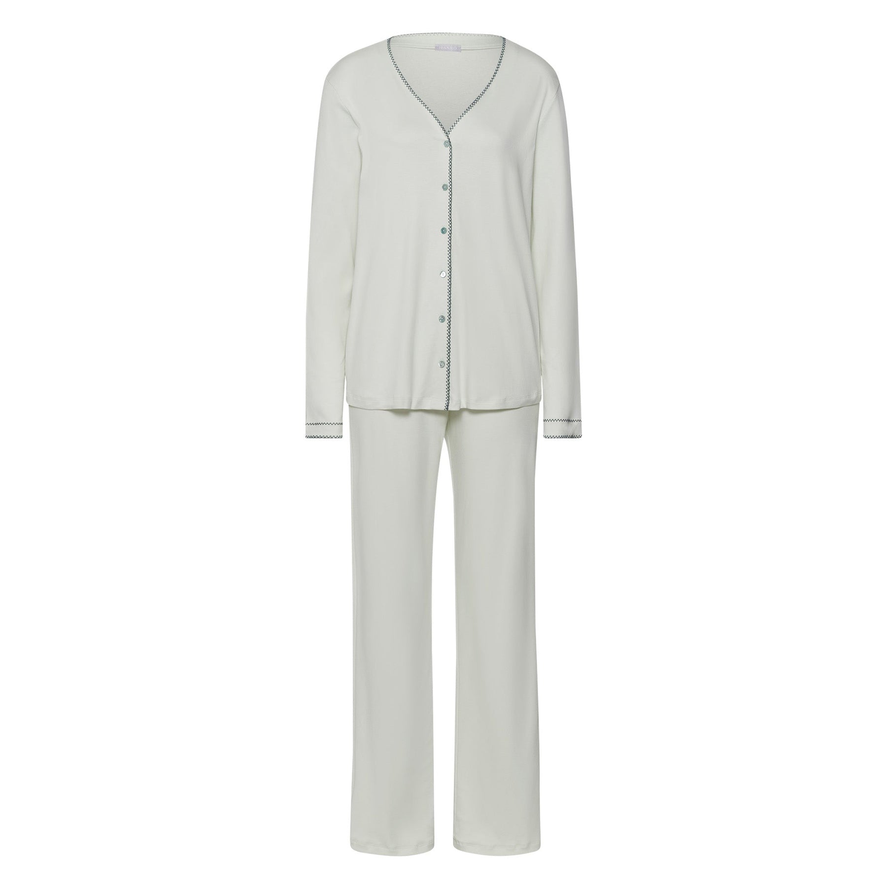 Green pajama set on a white background