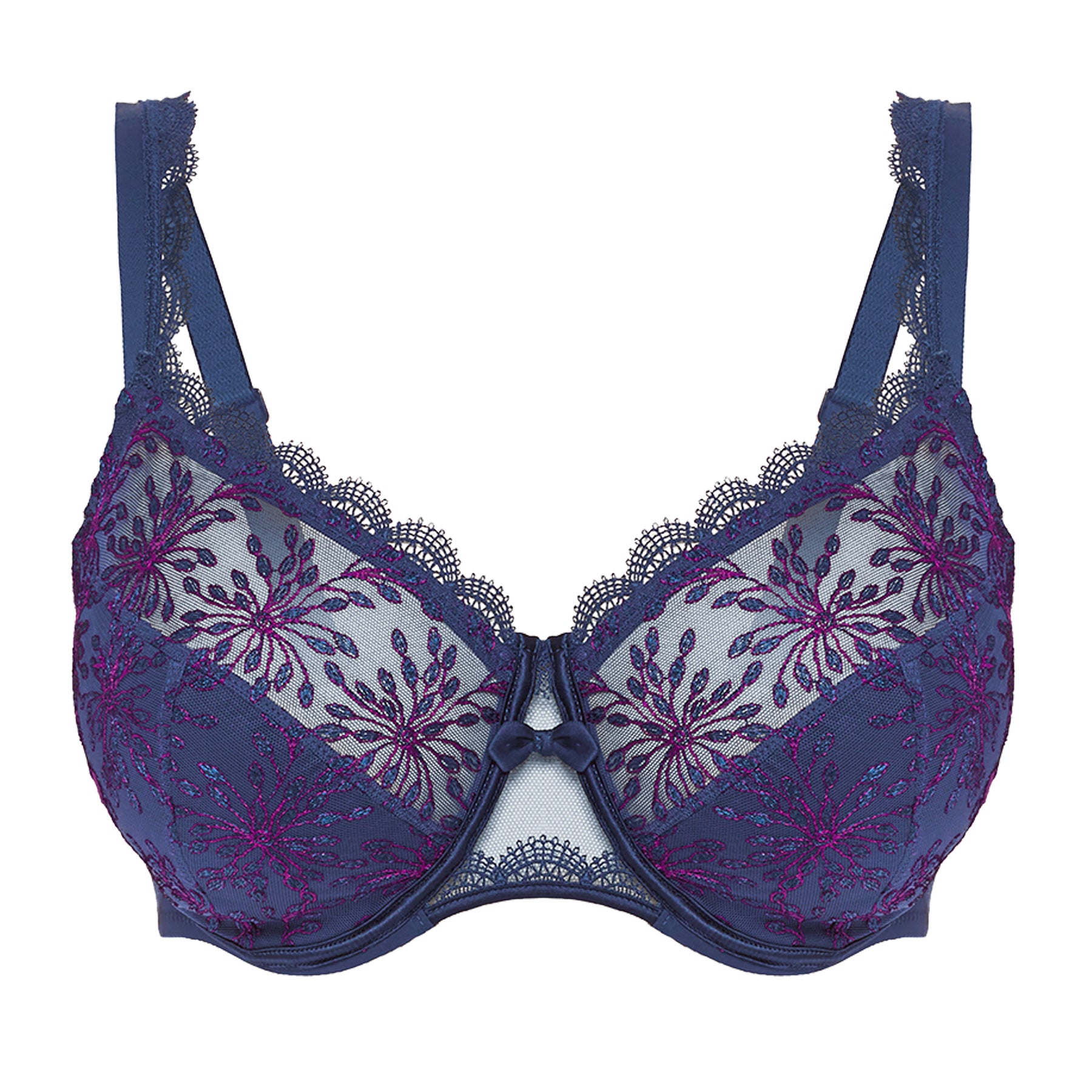 Cacique VERY NICE 40F l full coverage underwire purple polka dot bra Size  40 F / DDD - $19 - From Tiffany