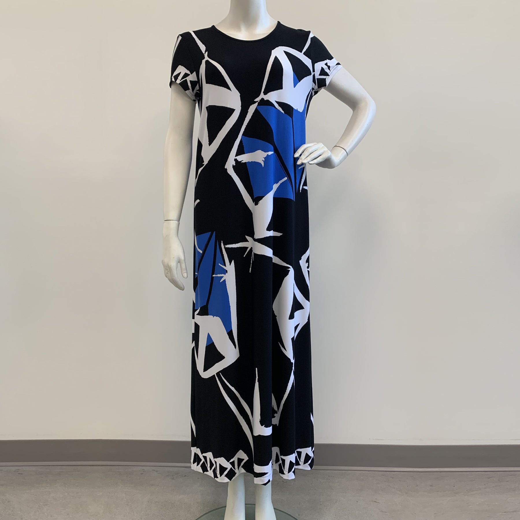 60s Navy Geometric Print Mini Dress, Anita is