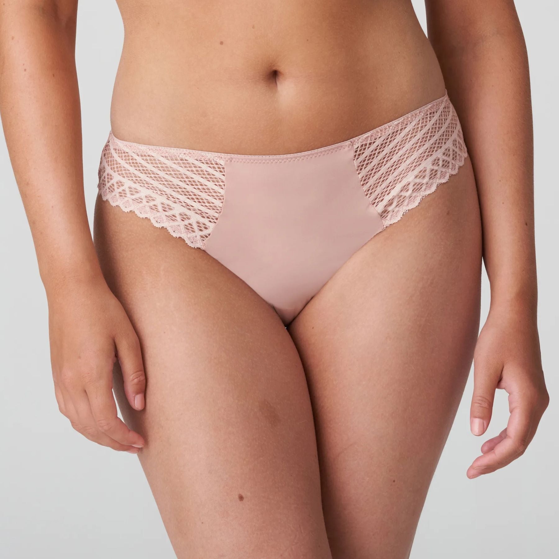 50g ultra-light breathable mesh underwear lace edge letter smiley print  cotton crotch mid-waist bag hip briefs for women