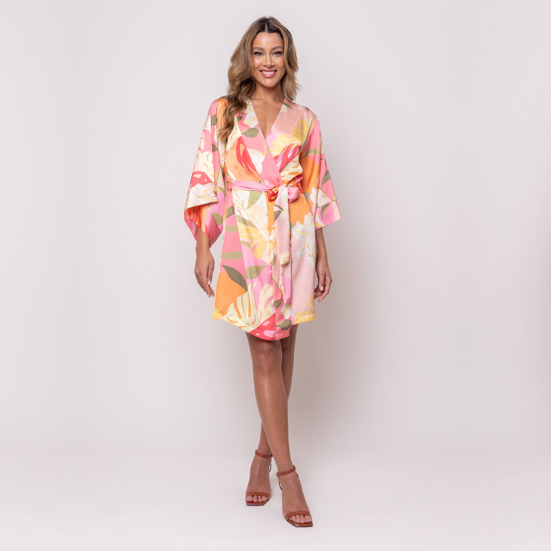 Kayanna Waffle Kimono Spa Robe