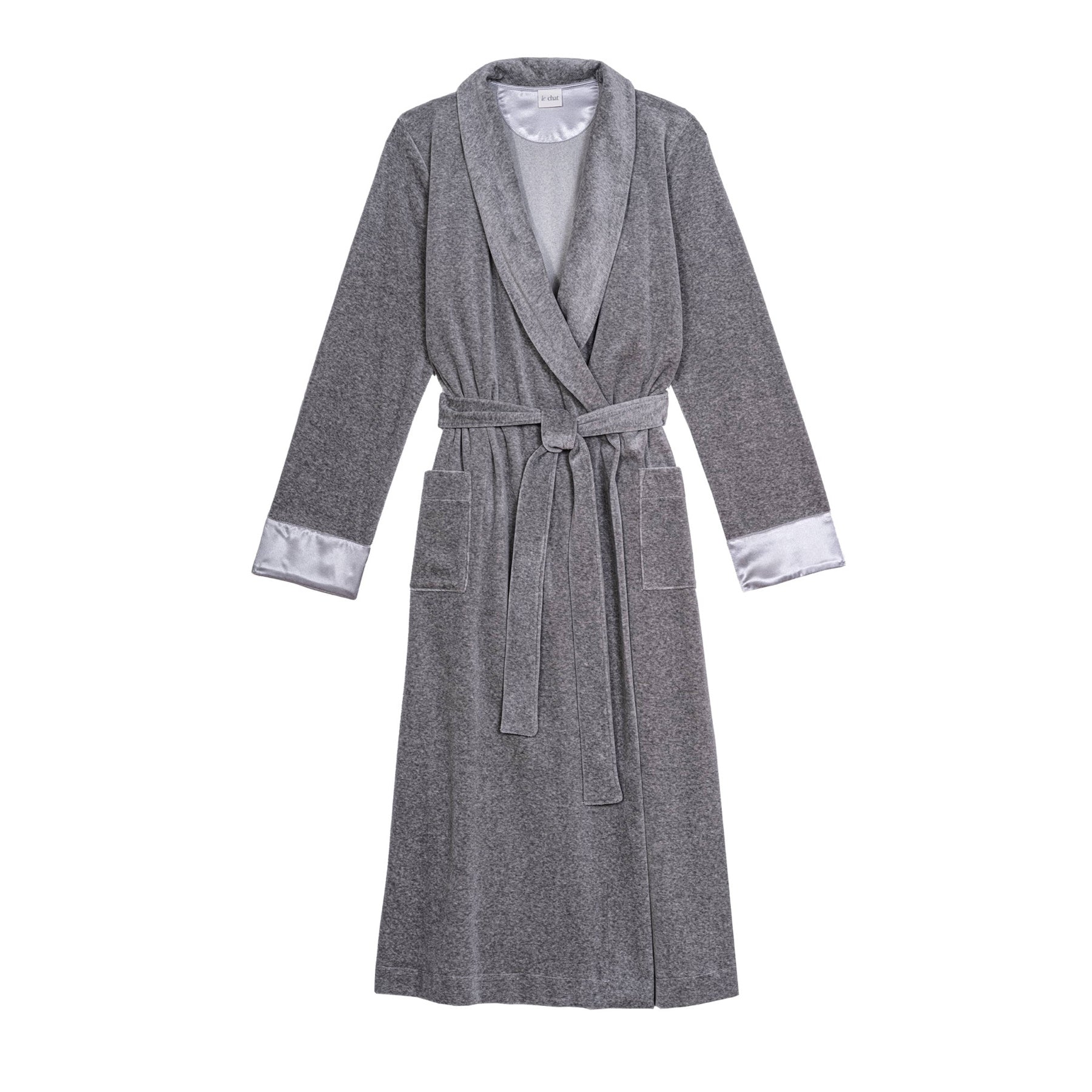 A grey robe laying flat