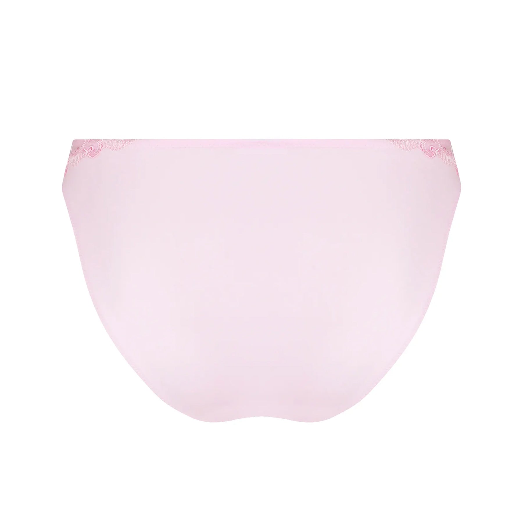 Smooth pale pink seamless brief back view with clean finish