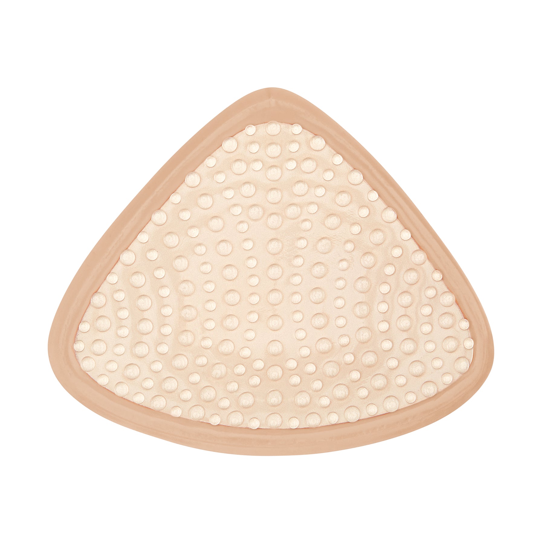 amoena 380C contact light 2s breast prosthesis back view with breathable textured inner surface and soft silicone edges on white background.