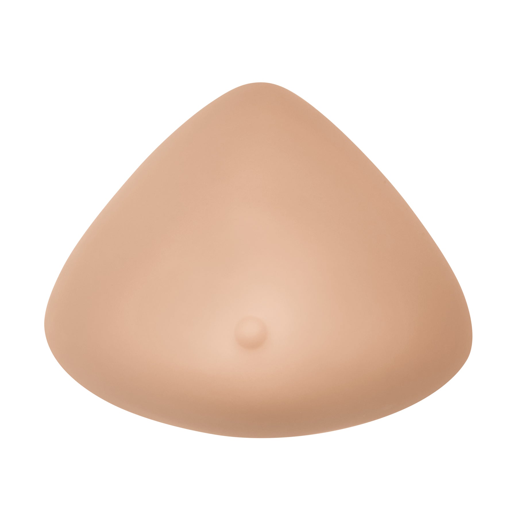 Amoena 390 Natura Light 2S breast prosthesis front view with smooth, natural-looking contour and nipple detail on white background