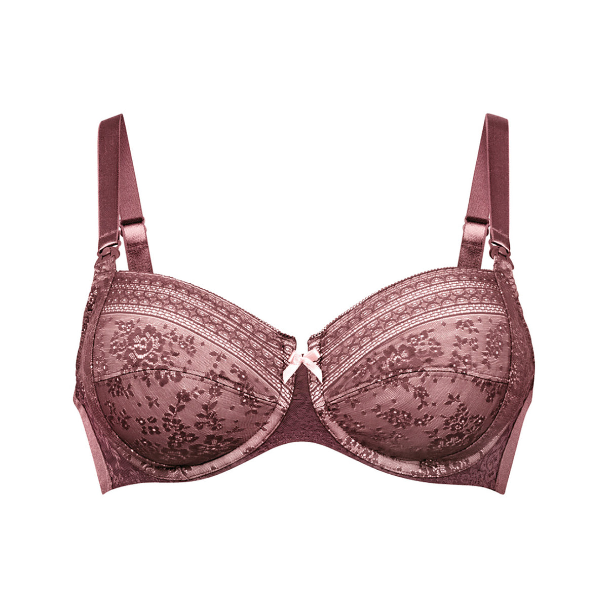 Anita Rosa Faia Fleur Nursing Bra 5053 in 769 berry. Front view without model.