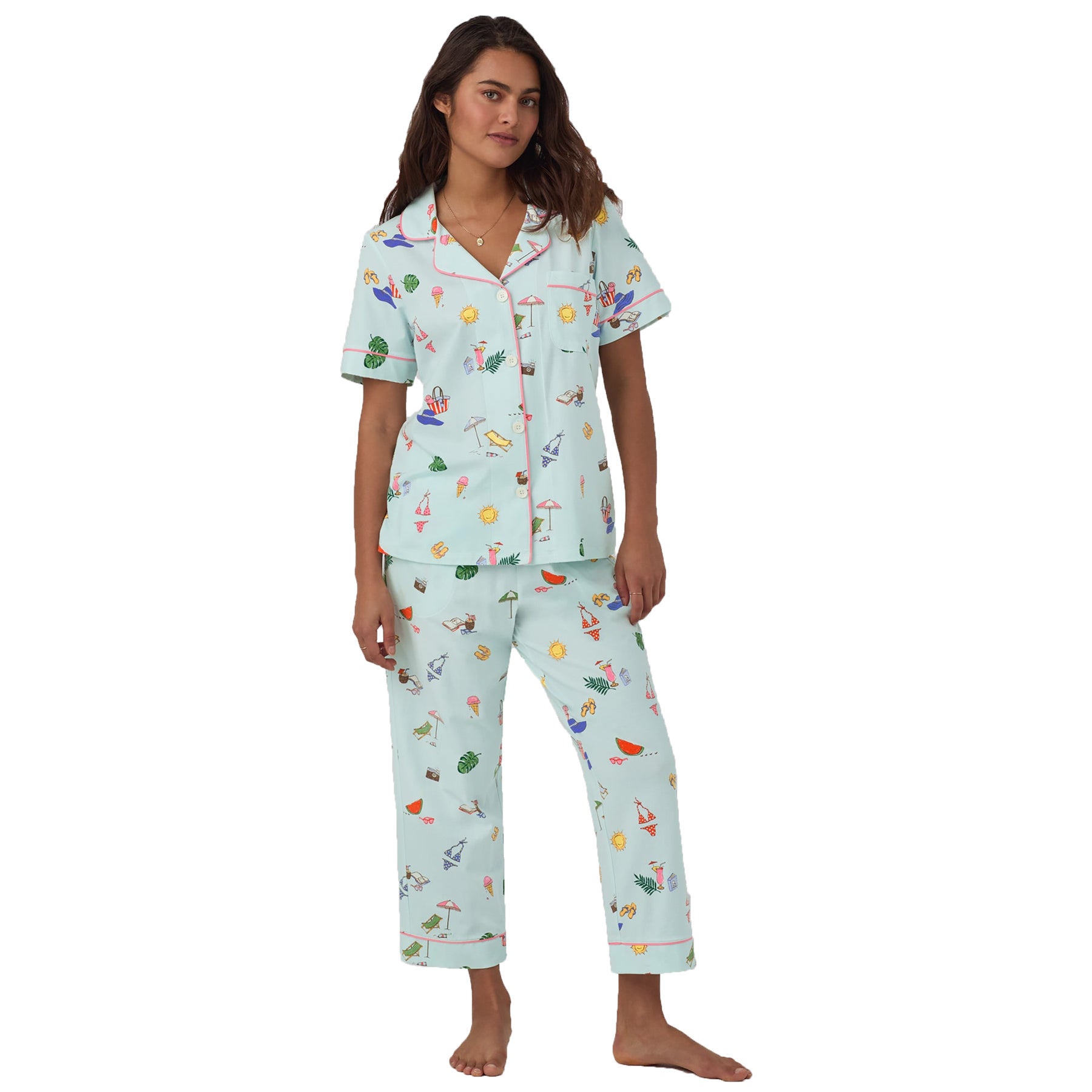 Bed Head Short Slv Cropped Pant PJ Set