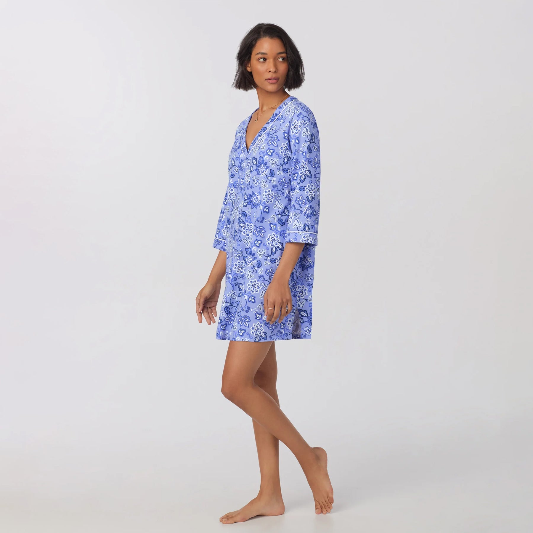 Bed Head Sleepshirt V-neck3/4 Sleeves