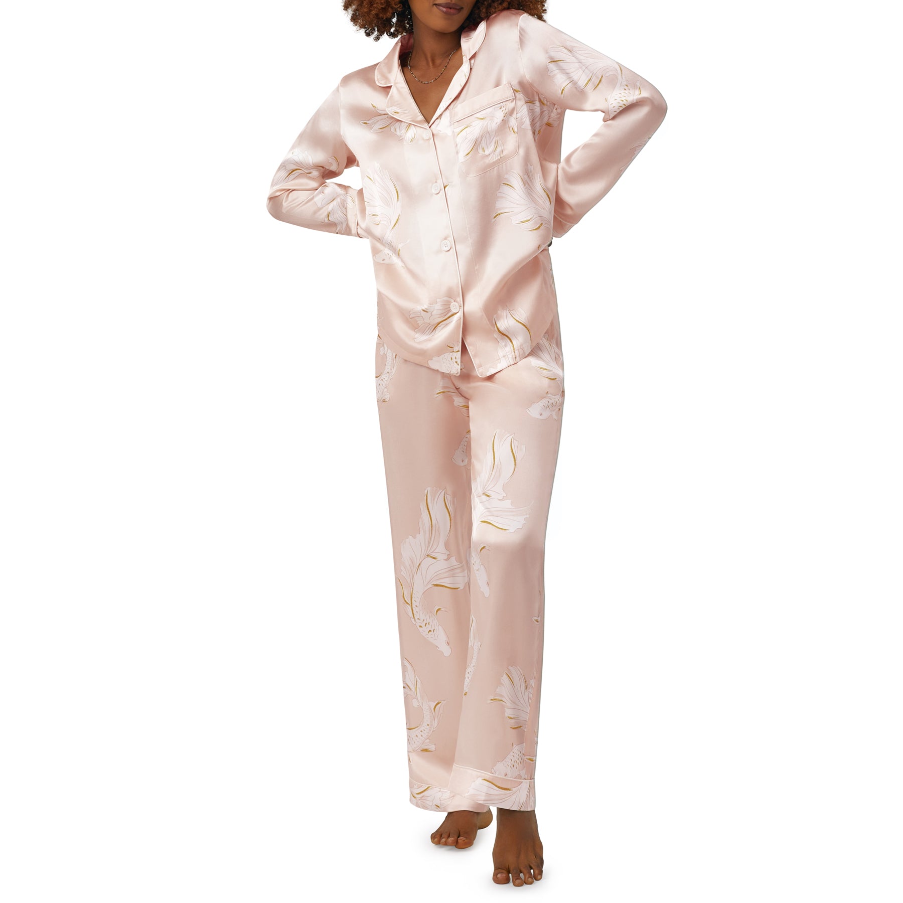KEHUAN 2 in 1 Built-in Bra pajamas Dress With Chest Pad,White-L :  : Fashion