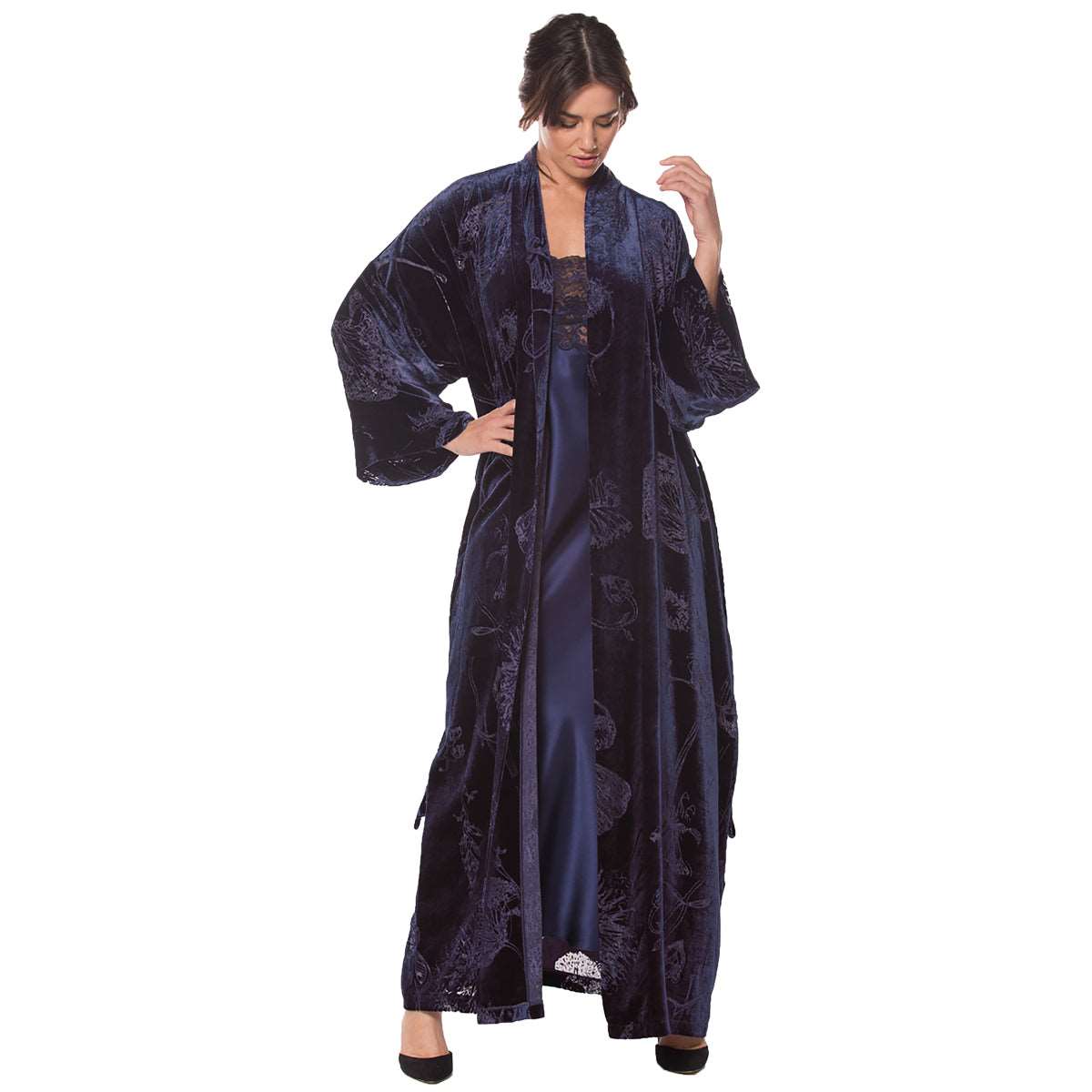 Christine Silk Faberge Long Robe